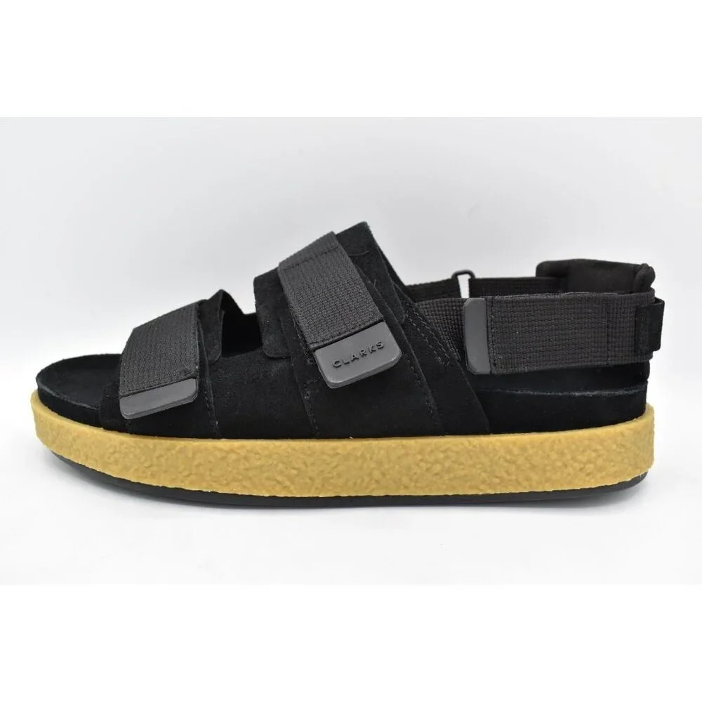 Clarks Mens Size 11.5 Overleigh Tor Black‎ Sandals Shoes